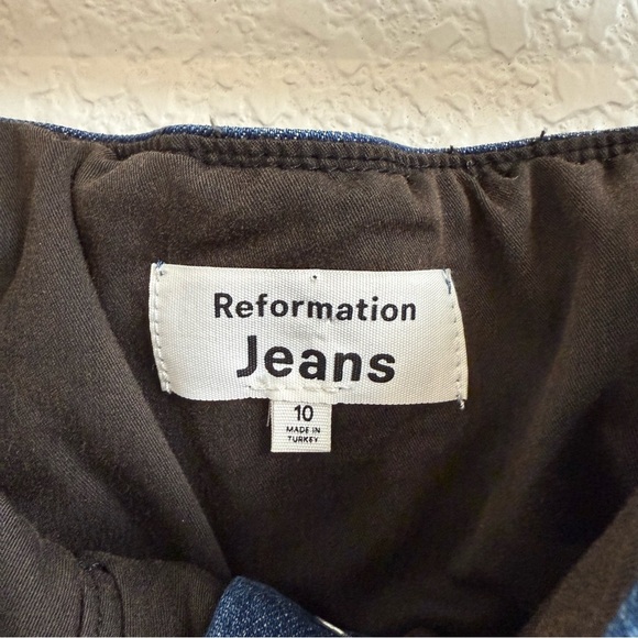 Reformation Nikki Strapless Bustier Denim Mini Dress Size 10 - Picture 6 of 6